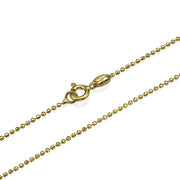 Yellow Gold Diamond-Cut Ball Chain 1.3mm 16-24"