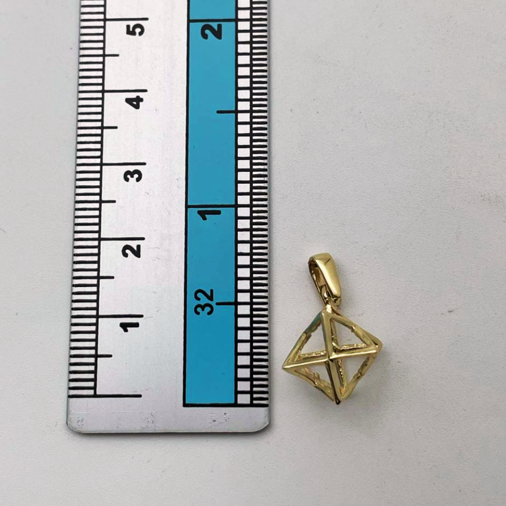 Star of David Pendant - 14k Gold Kabbalistic Merkavah