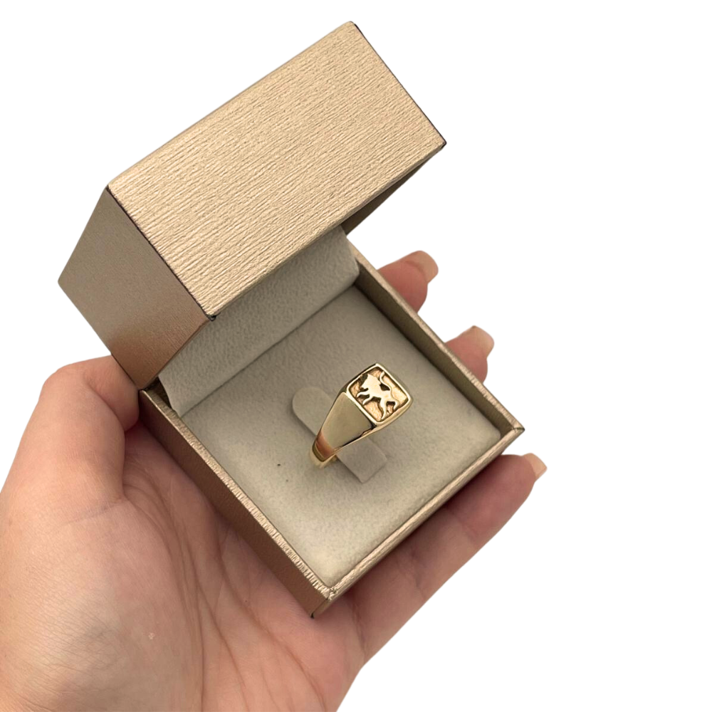 14k Gold Lion of Judah Signet Ring