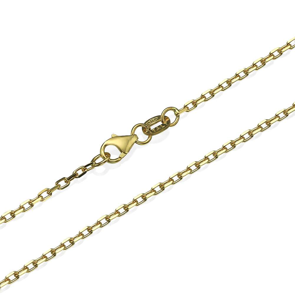 Anchor Link Gold Chain in 14k Yellow Gold 1.7mm 16-24"