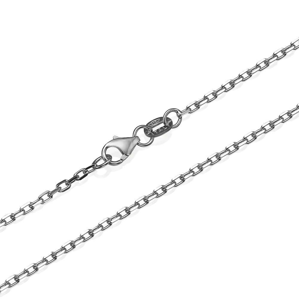 14k White Gold Anchor Link Gold Chain 1.7mm 16-24"