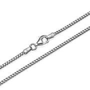 14K White Gold Franco Gold Chain 1.5mm 16-28"