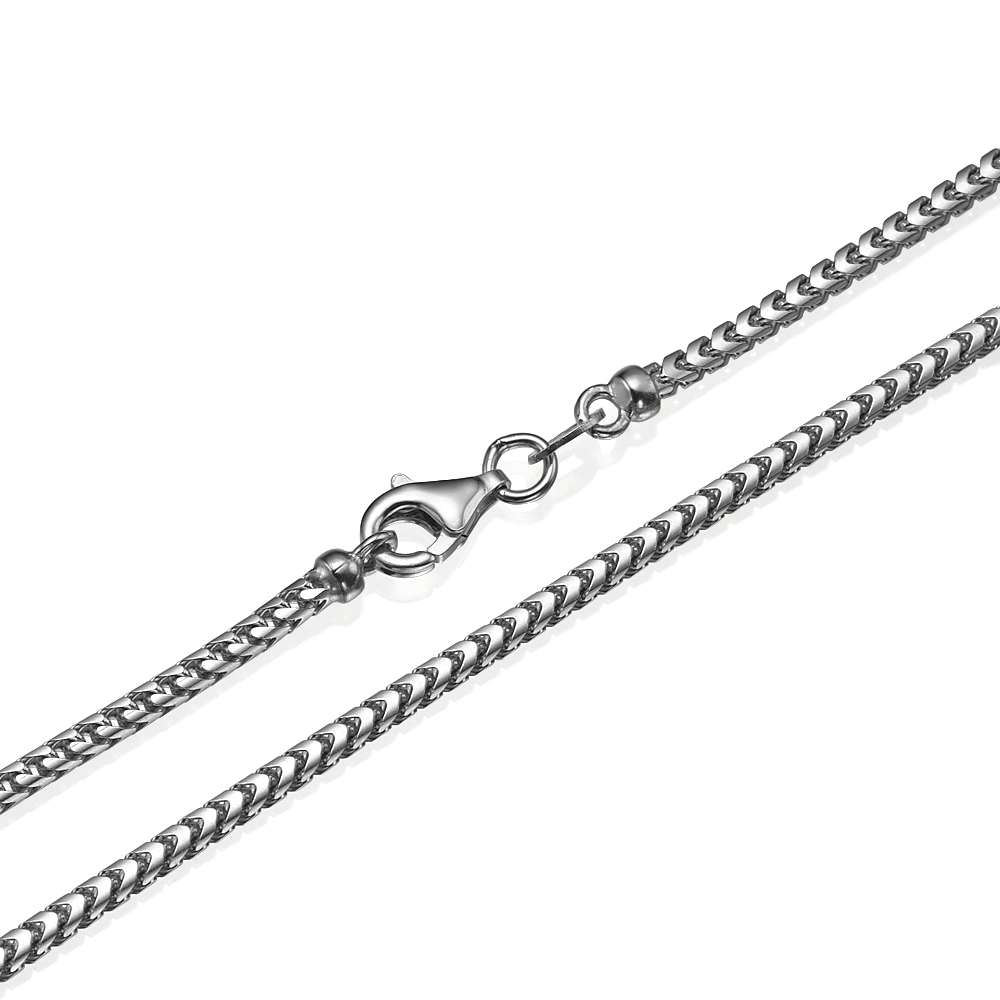 Franco Gold Chain in 14k White Gold 2mm 16-28"