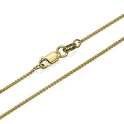 14k Yellow Gold Chain Round Spiga - 1.1mm 16-24"