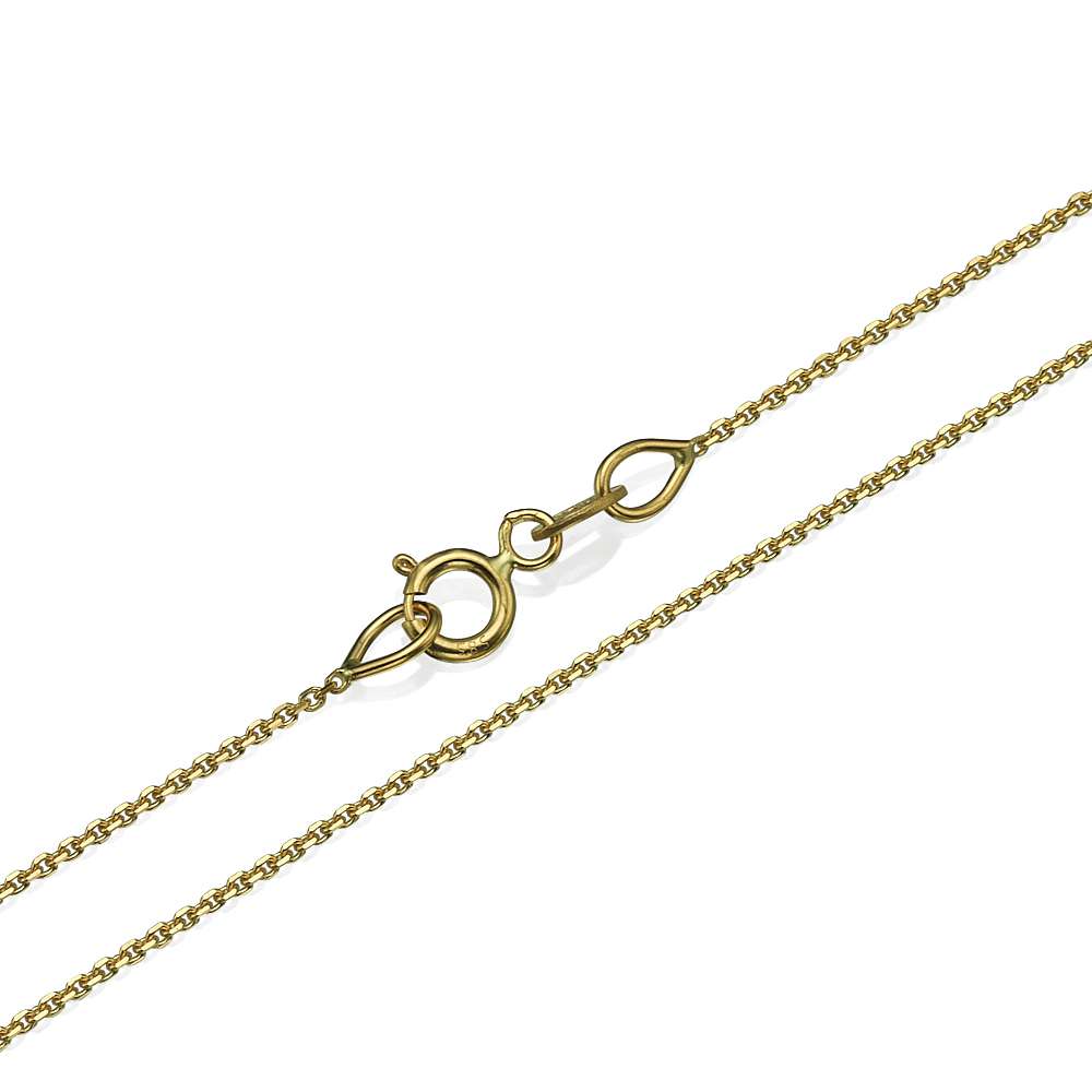 Anchor Link Gold Chain in 14k Yellow Gold 0.9mm 16-24"
