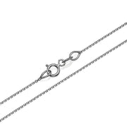14k White Gold Anchor Link Gold Chain 0.9mm 16-24"