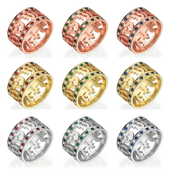 Ruby Diamond Ani Ledodi Wedding Ring 14k Yellow Gold