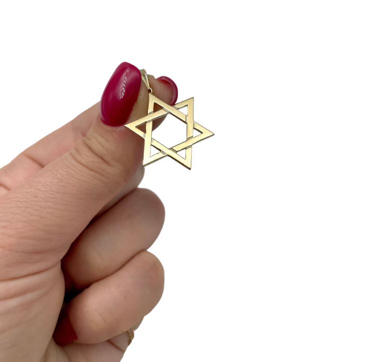 14K Gold Classic Star of David Pendant