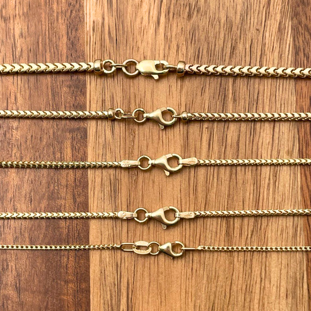 Franco Gold Chain in 14k Yellow Gold 2mm 16-28"