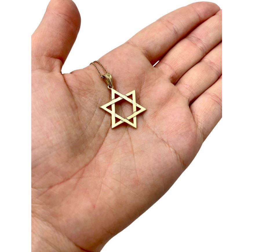 14K Gold Classic Star of David Pendant