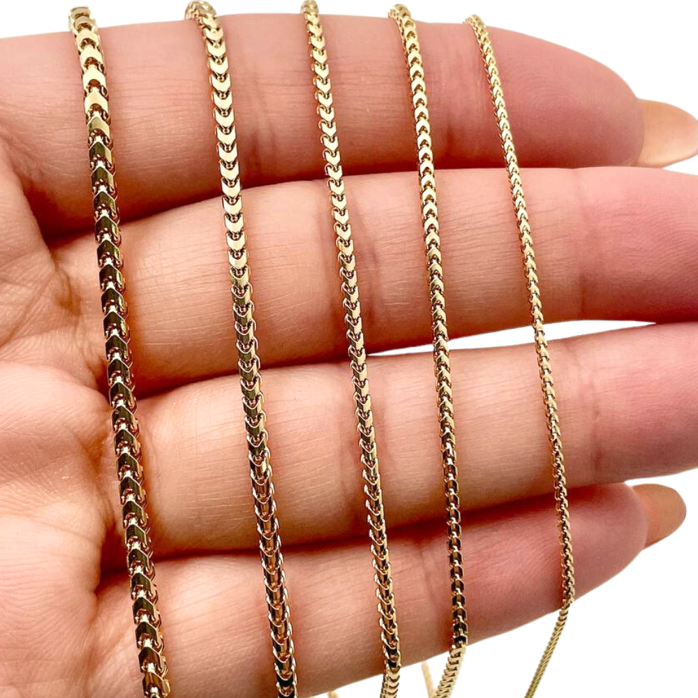 Franco Gold Chain in 14k Yellow Gold 2.5mm 16-28"