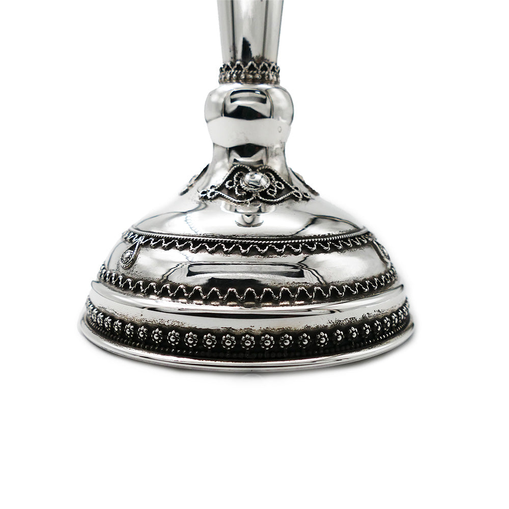 Silver Candlesticks - Tall Sterling Filigree - Set of 2