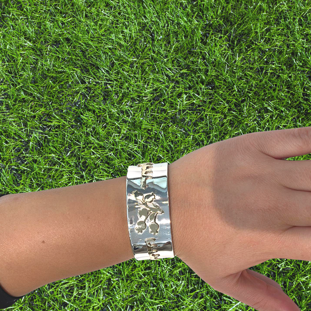 Silver and Gold Ani L'Dodi Cuff Bracelet