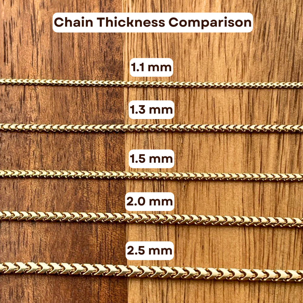 Franco Gold Chain in 14k Yellow Gold 1.5mm 16-28"