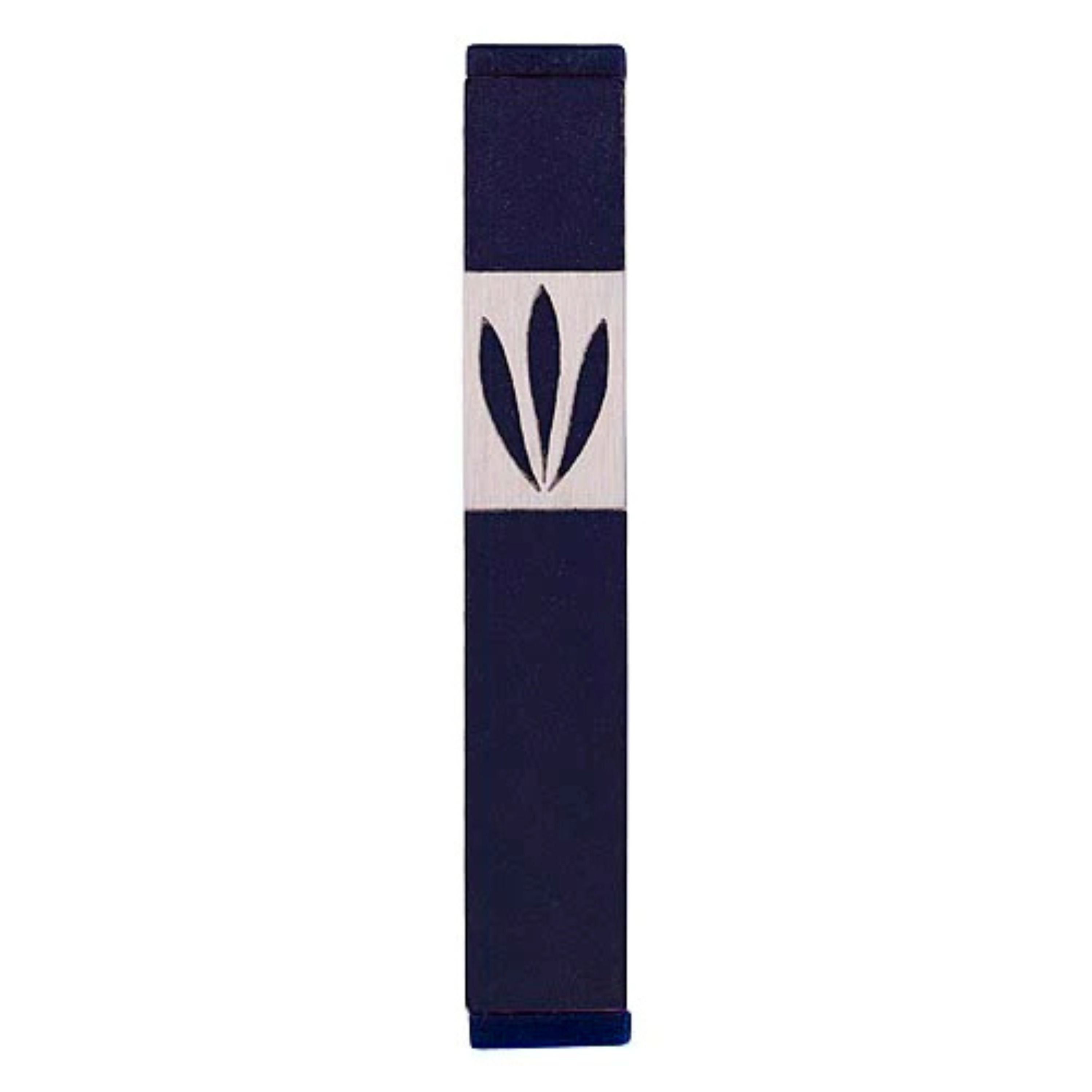 Shin Mezuzah With Leaves Design (Medium)