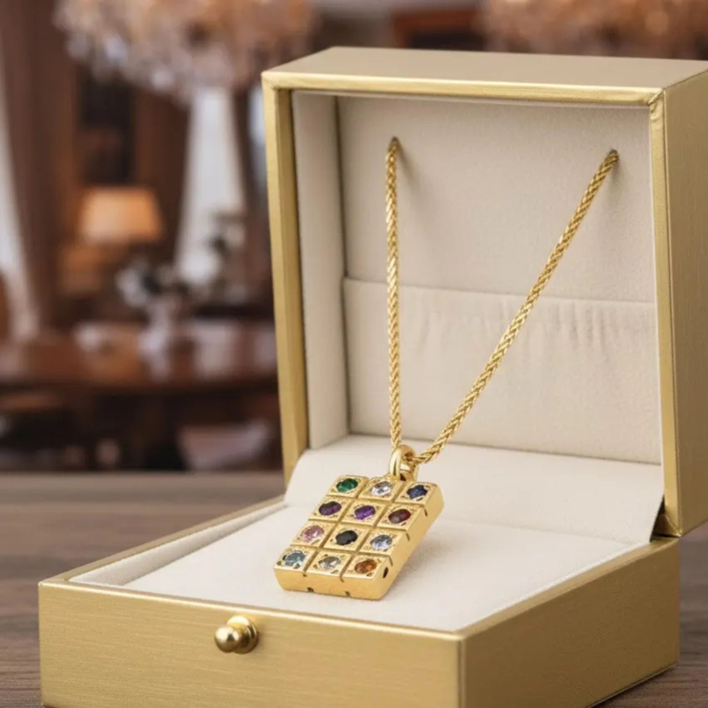 Choshen Pendant and Chain - Mini 14k Gold Classic Style