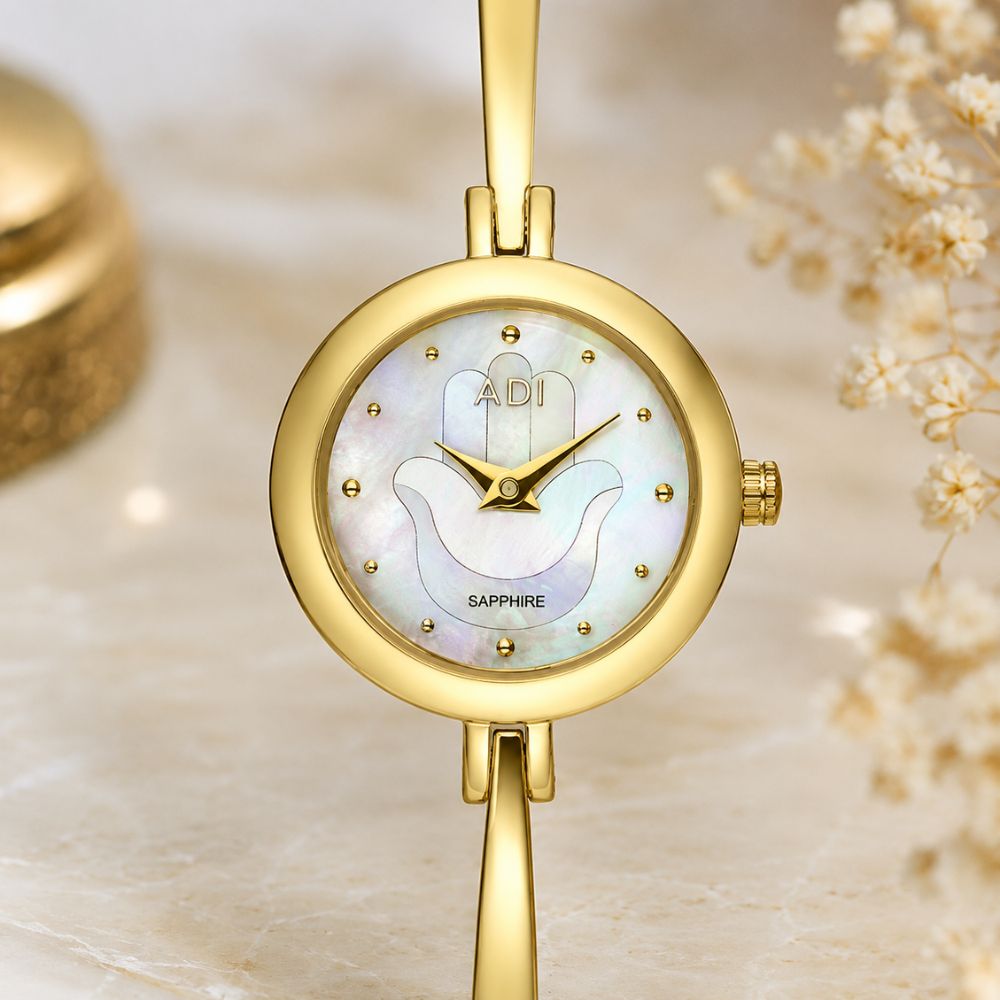 Women's Hamsa Stainless Steel Watch in Silver or Gold Tone