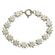 Silver Star of David Charm Bracelet