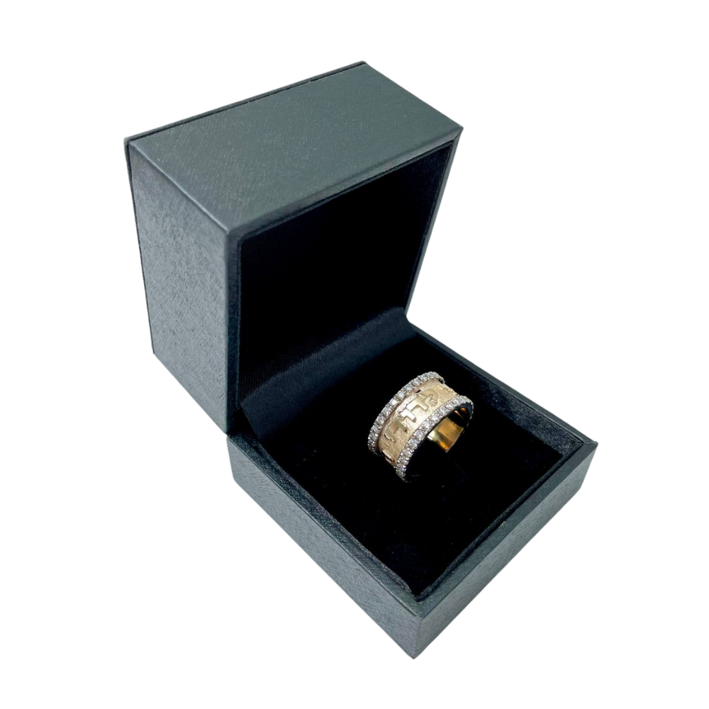 14k Gold Ani L'dodi 1.5 CT Diamond Hebrew Wedding Ring