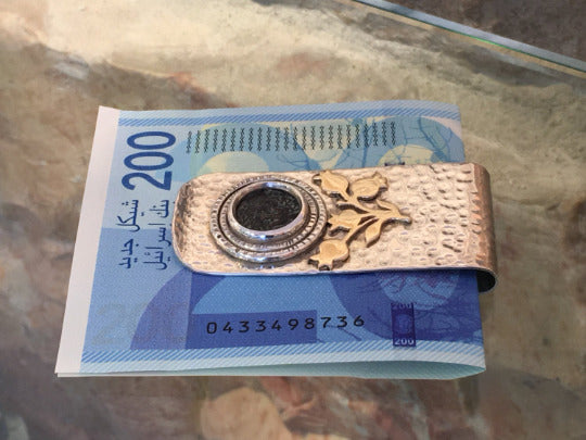Hammered Silver and Gold Maccabean Coin Money Clip