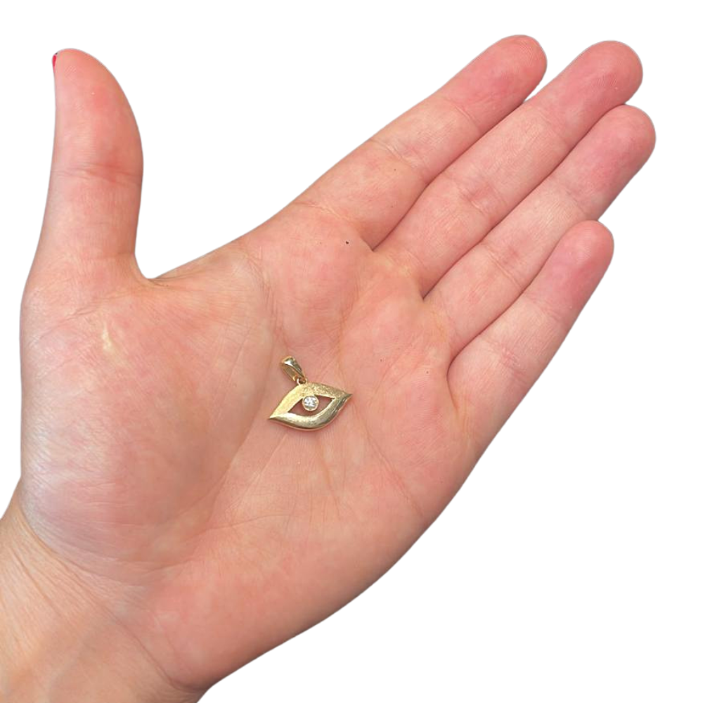 Evil Eye Diamond Pendant in 14K Gold