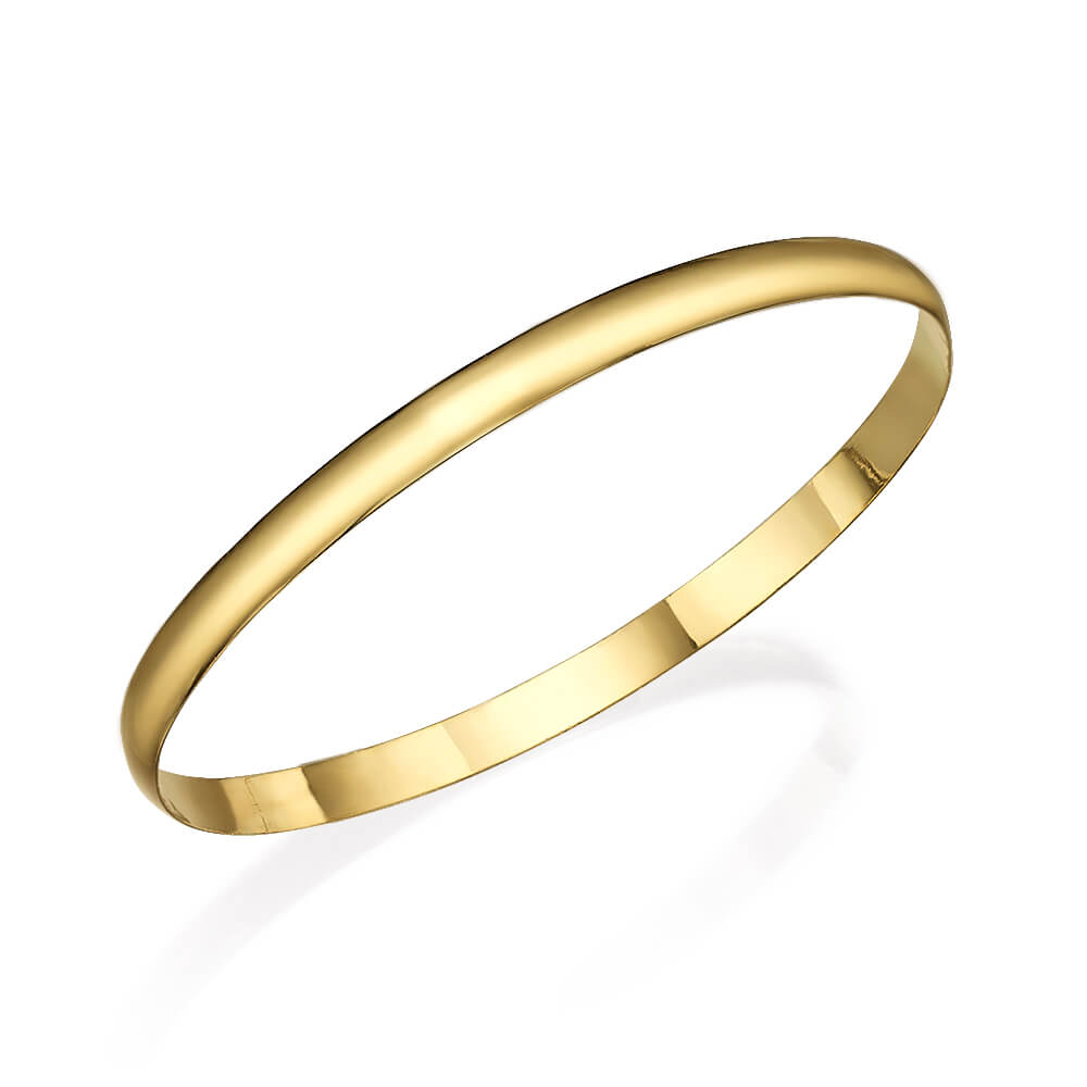 Soft Matte Bangle Bracelet 14k Gold