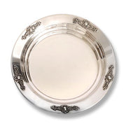 Silver Filigree Flower Kiddush Plate