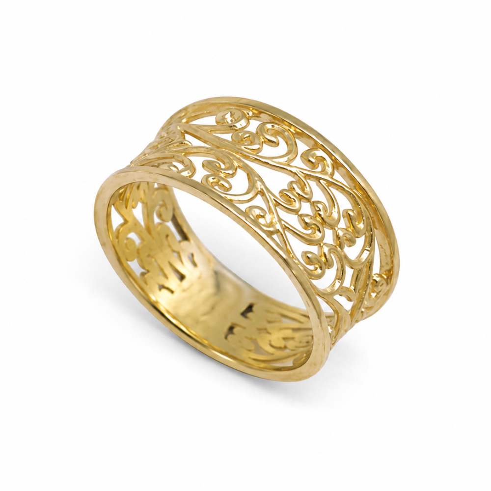 14K Gold Yemenite Filigree Ring