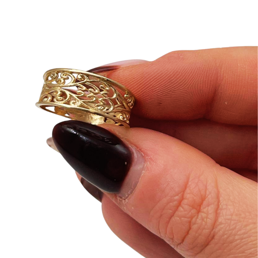 14K Gold Yemenite Filigree Ring