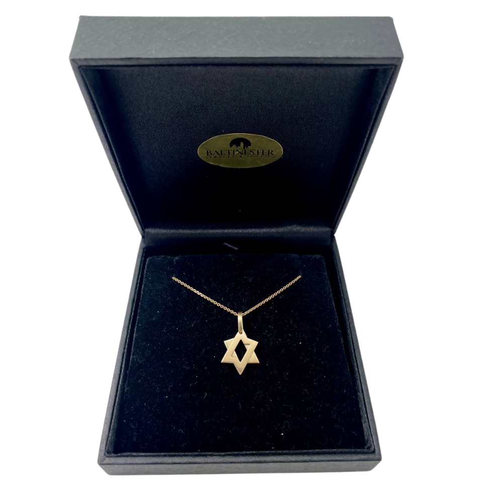 Star of David Moveable Pendant in 14K Gold - Small