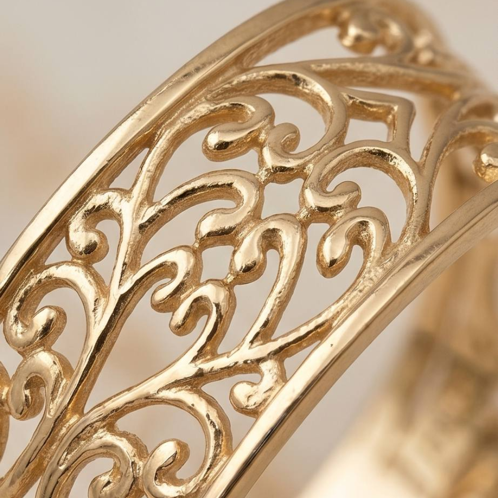 14K Gold Yemenite Filigree Ring