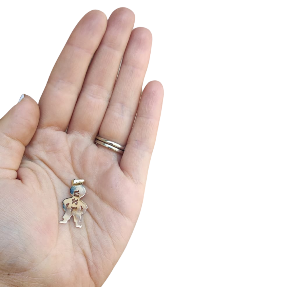 Little Boy Name Pendant 14k Gold