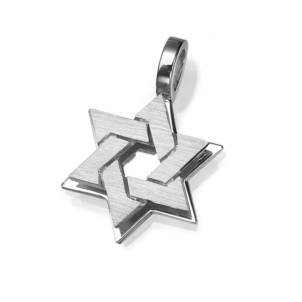 Star of David Pendant -18k Gold Dual Layered