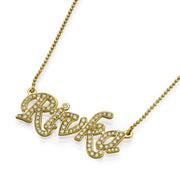 14k Gold Diamond Name Necklace