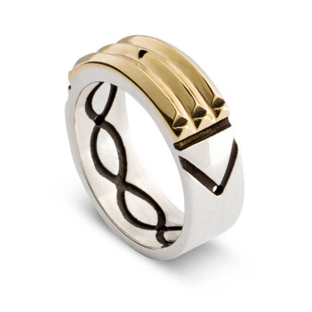 Silver and Gold Purifying Energizing Atlantis Ring