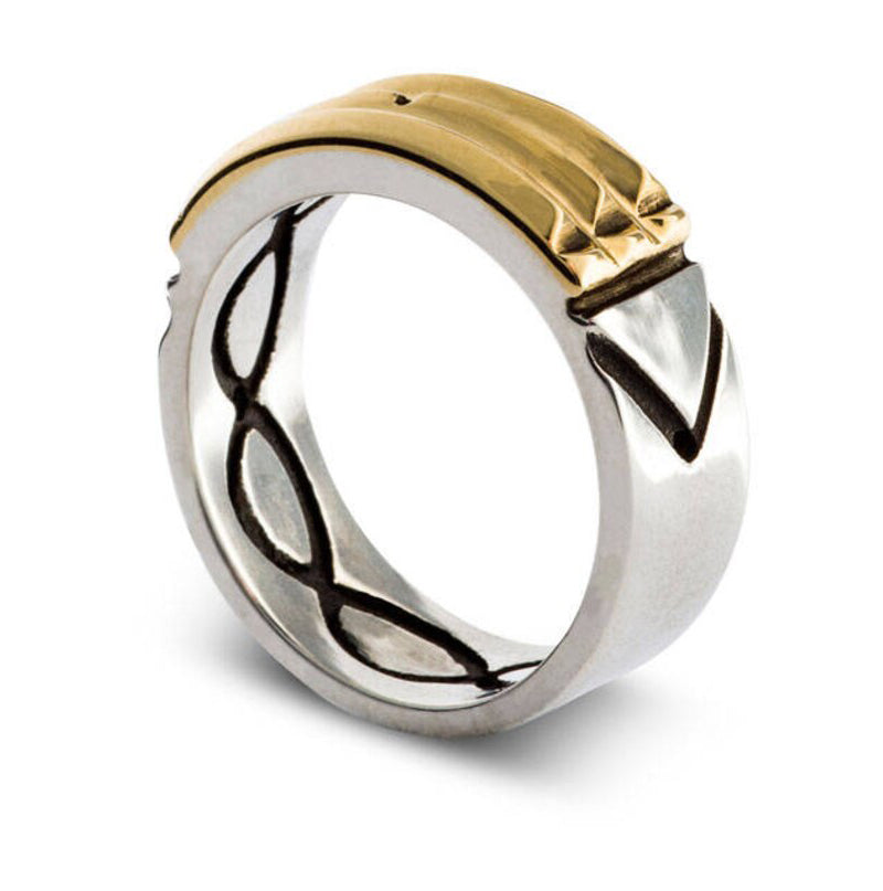 Silver and Gold Purifying Energizing Atlantis Ring
