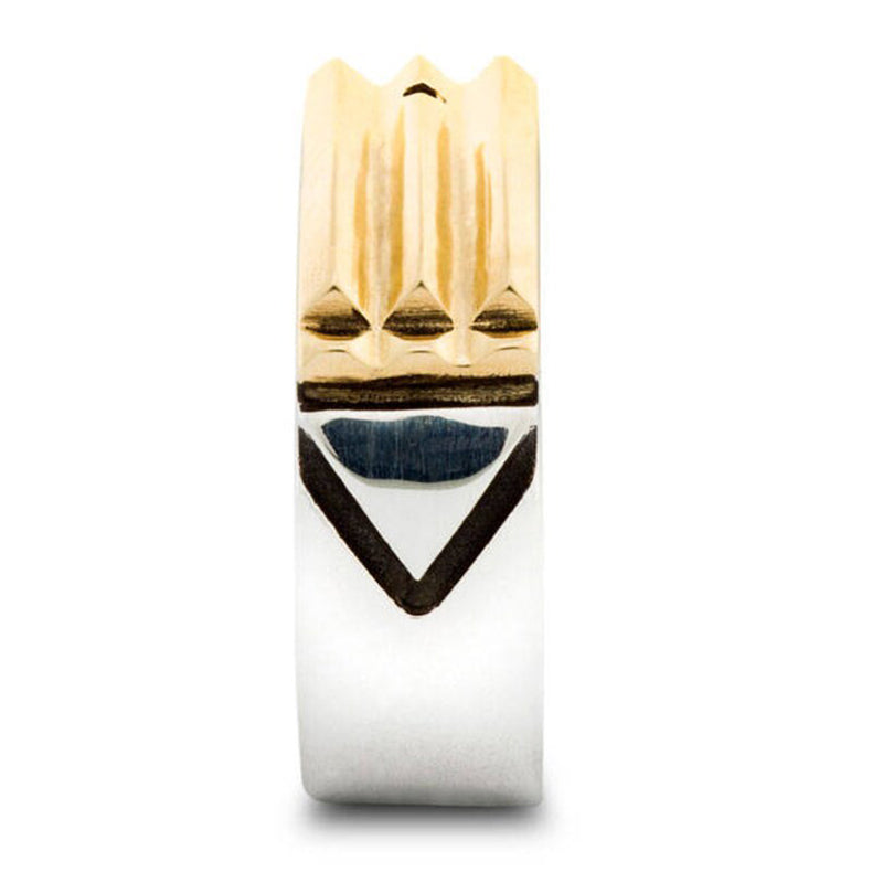 Silver and Gold Purifying Energizing Atlantis Ring
