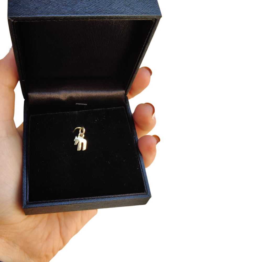 14k Gold Miniature Chai Pendant
