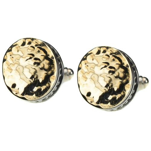 Silver & Hammered Gold Cufflinks
