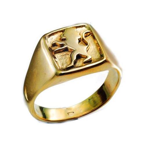 14k Gold Lion of Judah Signet Ring