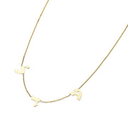 14K Gold Hebrew Initials Name Necklace