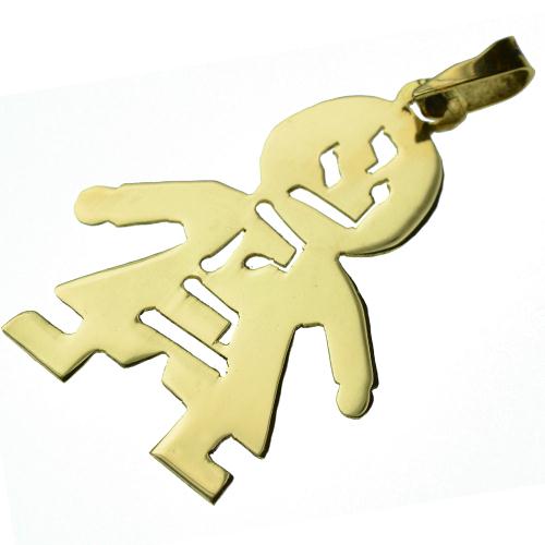 14k Gold Boy Name Pendant