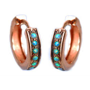 14k Rose Gold and Opal Reversable Hoop Earrings