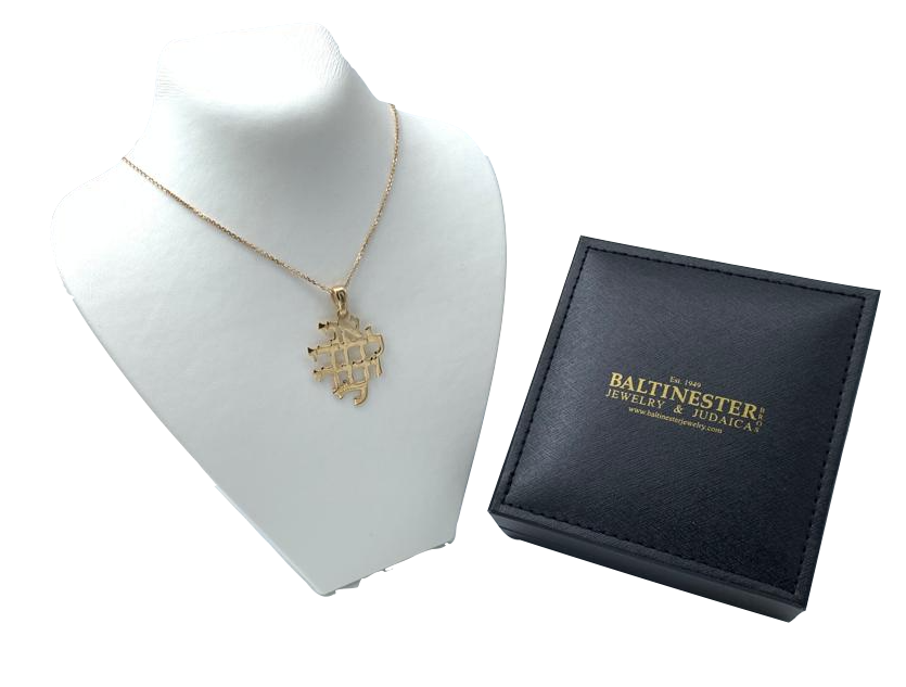 14k Gold Cutout Ani L'Dodi Pendant