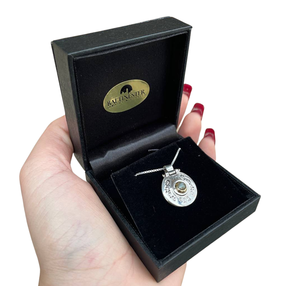 Silver Ben Porat Chrysoberyl Stone Pendant