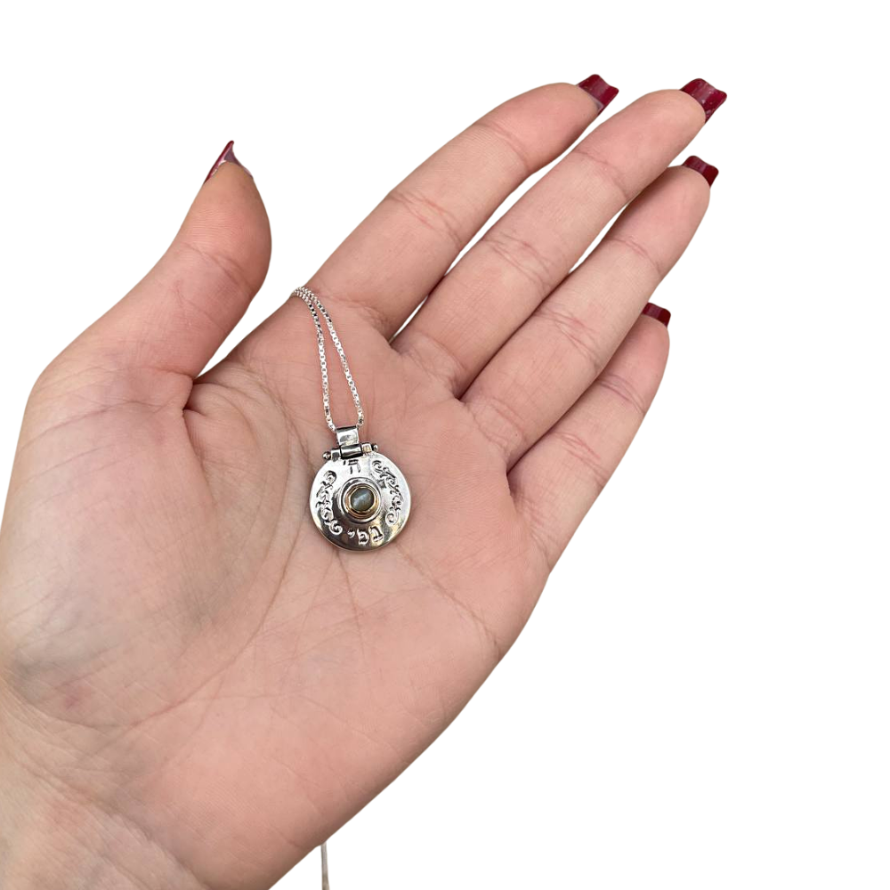 Silver Ben Porat Chrysoberyl Stone Pendant