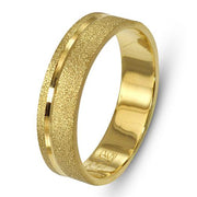 14k Gold Sandblasted Classic Wedding Ring