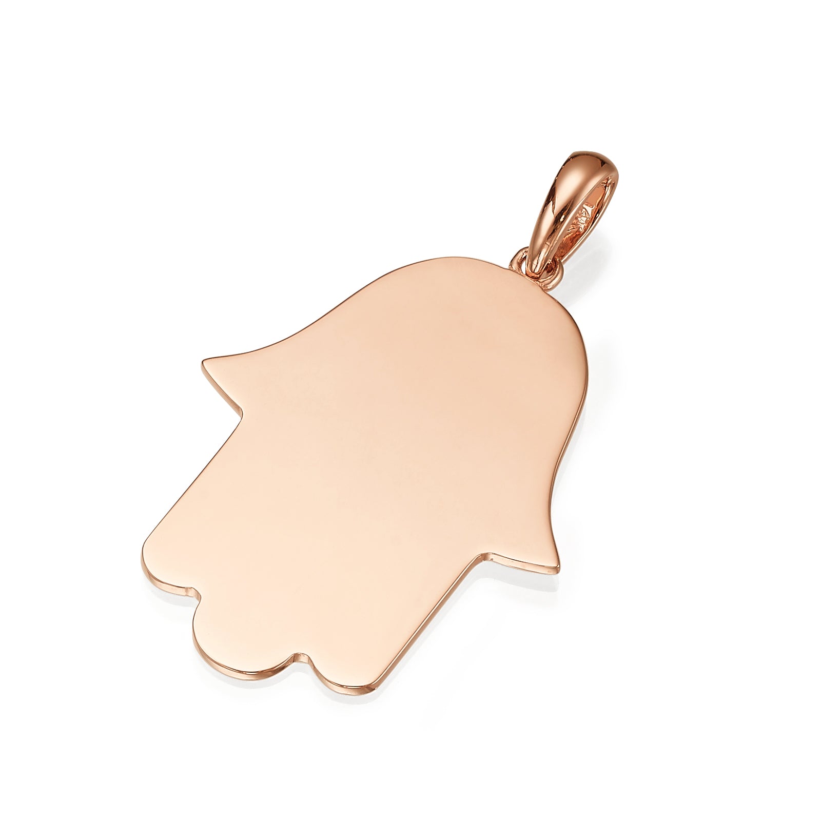 Large 14k Gold Hamsa Pendant