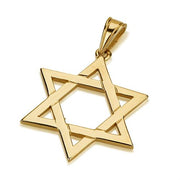 14K Gold Classic Star of David Pendant
