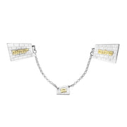 Silver and Gold Kotel Name Tallit Clip